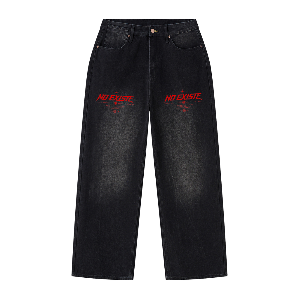 Men's Vintage Wash Wide Leg Jeans