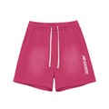 Sun Fade Raw Edge Cotton Shorts